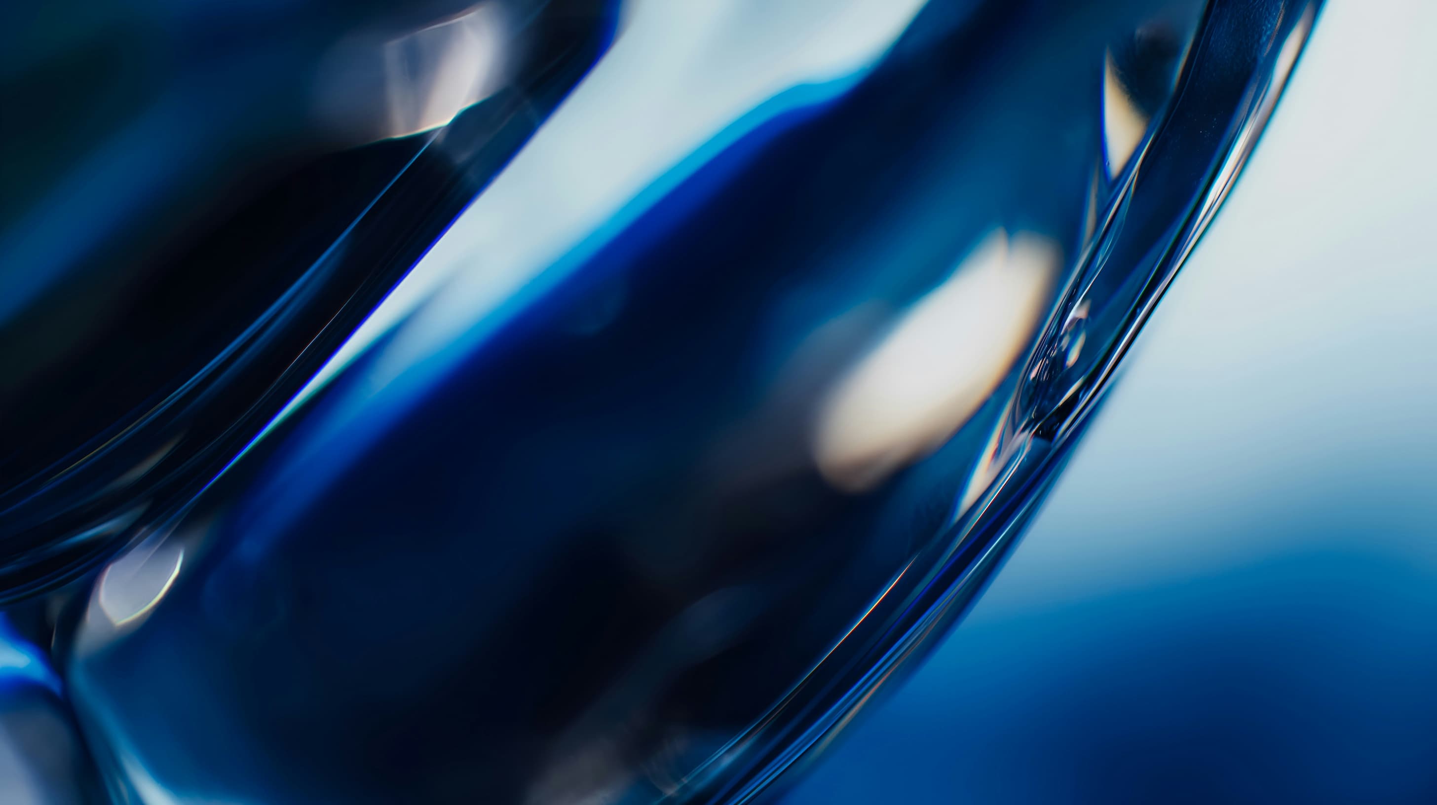 Abstract image of liquid glass