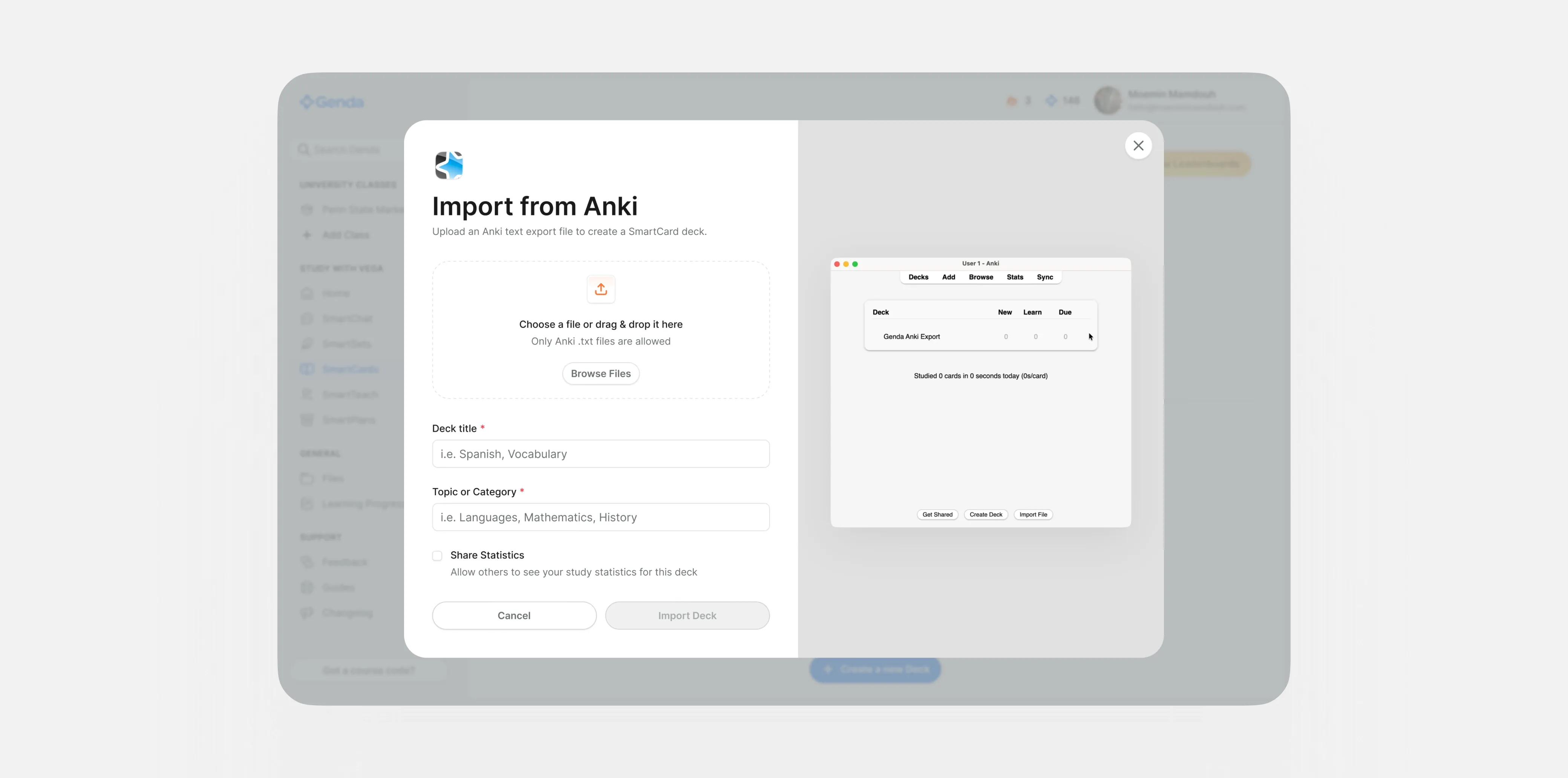 Import from Anki Overlay